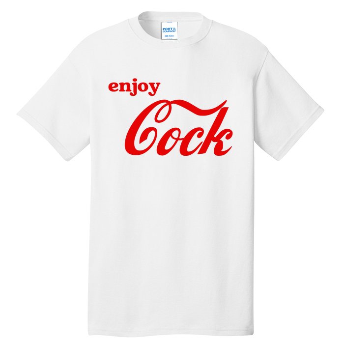 Enjoy Cock Funny Parody Logo Gift Tall T-Shirt