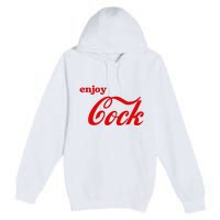 Enjoy Cock Funny Parody Logo Gift Premium Pullover Hoodie