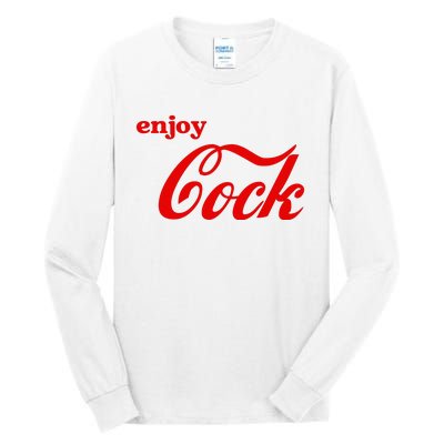 Enjoy Cock Funny Parody Logo Gift Tall Long Sleeve T-Shirt