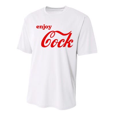 Enjoy Cock Funny Parody Logo Gift Performance Sprint T-Shirt