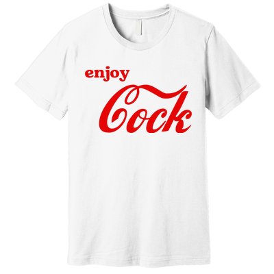 Enjoy Cock Funny Parody Logo Gift Premium T-Shirt