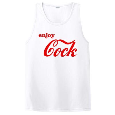 Enjoy Cock Funny Parody Logo Gift PosiCharge Competitor Tank