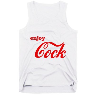 Enjoy Cock Funny Parody Logo Gift Tank Top