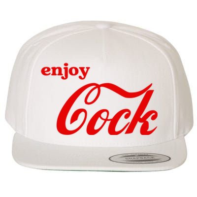 Enjoy Cock Funny Parody Logo Gift Wool Snapback Cap