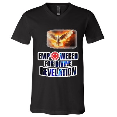 Empowered Christian For Divine Revelation Christian V-Neck T-Shirt