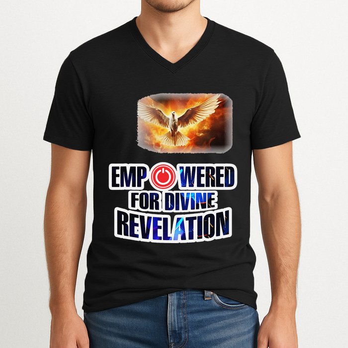 Empowered Christian For Divine Revelation Christian V-Neck T-Shirt