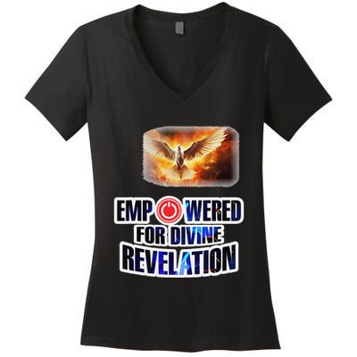Empowered Christian For Divine Revelation Christian Women's V-Neck T-Shirt