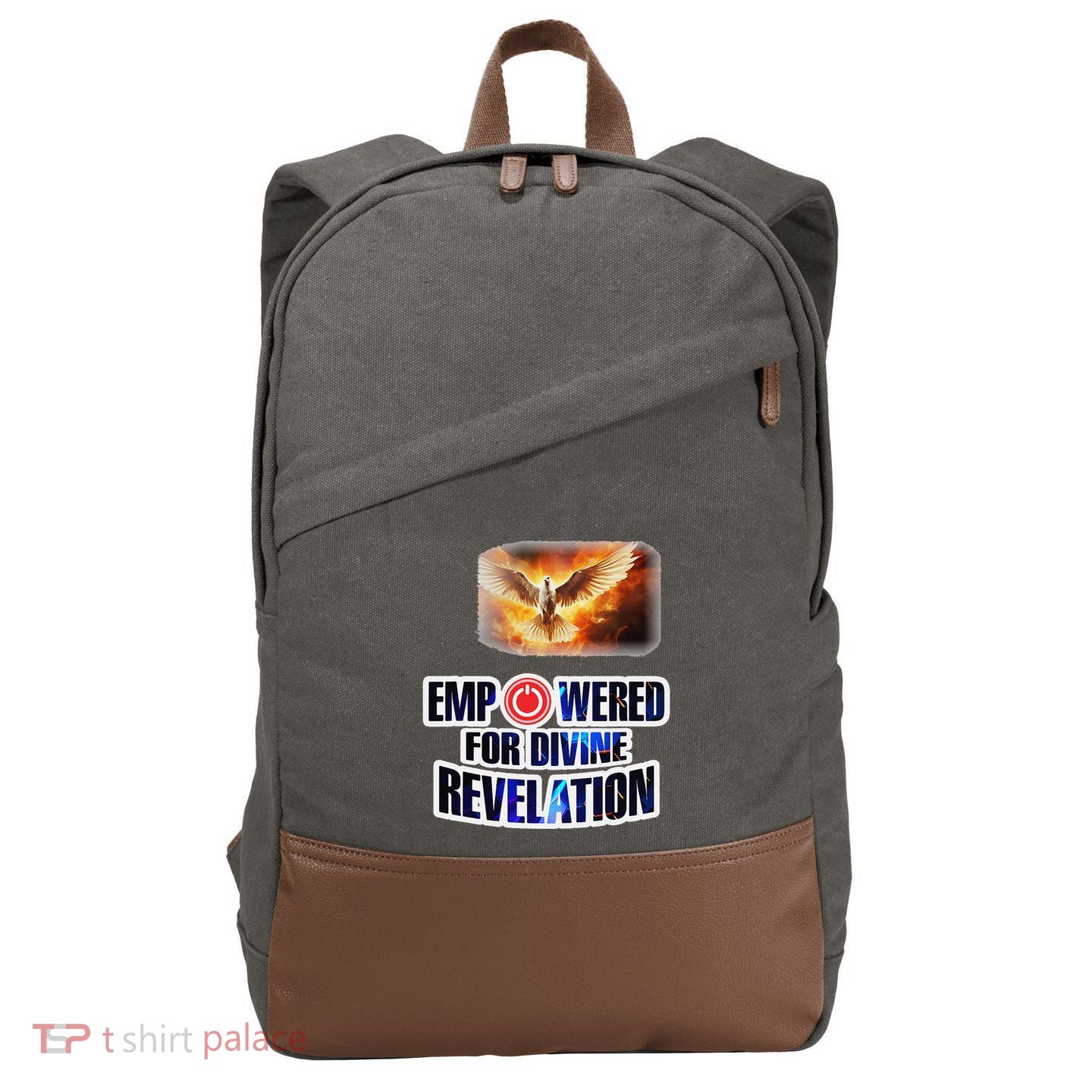 Empowered Christian For Divine Revelation Christian Cotton Canvas Backpack