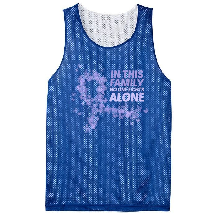 Esophageal Cancer Family Support Gift No One Fights Alone Gift Mesh Reversible Basketball Jersey Tank