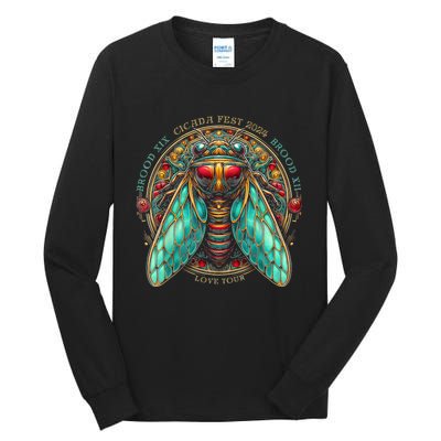 Entomology Cicada Fest 2024 Broods Xix & Xiii Love Tall Long Sleeve T-Shirt