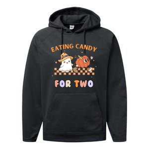 Eating Candy For Two Pregnant Halloween Performance Fleece Hoodie