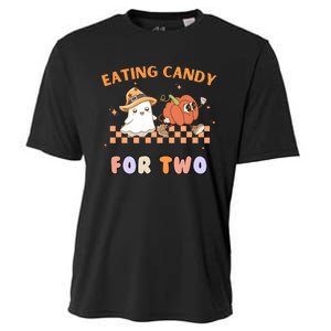 Eating Candy For Two Pregnant Halloween Cooling Performance Crew T-Shirt