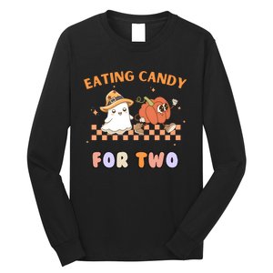 Eating Candy For Two Pregnant Halloween Long Sleeve Shirt