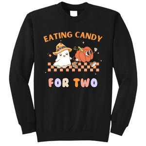 Eating Candy For Two Pregnant Halloween Sweatshirt