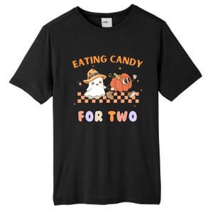 Eating Candy For Two Pregnant Halloween Tall Fusion ChromaSoft Performance T-Shirt