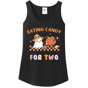 Eating Candy For Two Pregnant Halloween Ladies Essential Tank