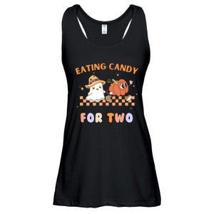 Eating Candy For Two Pregnant Halloween Ladies Essential Flowy Tank