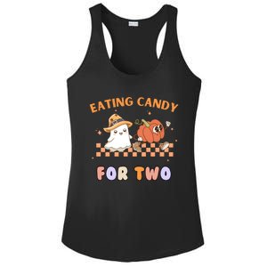 Eating Candy For Two Pregnant Halloween Ladies PosiCharge Competitor Racerback Tank