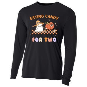 Eating Candy For Two Pregnant Halloween Cooling Performance Long Sleeve Crew