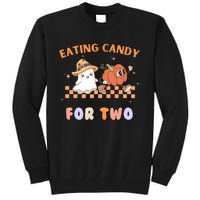 Eating Candy For Two Pregnant Halloween Tall Sweatshirt