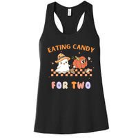 Eating Candy For Two Pregnant Halloween Women's Racerback Tank