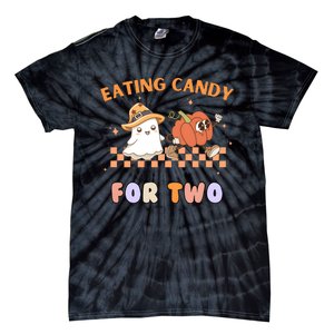 Eating Candy For Two Pregnant Halloween Tie-Dye T-Shirt