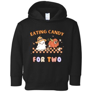 Eating Candy For Two Pregnant Halloween Toddler Hoodie