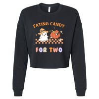 Eating Candy For Two Pregnant Halloween Cropped Pullover Crew