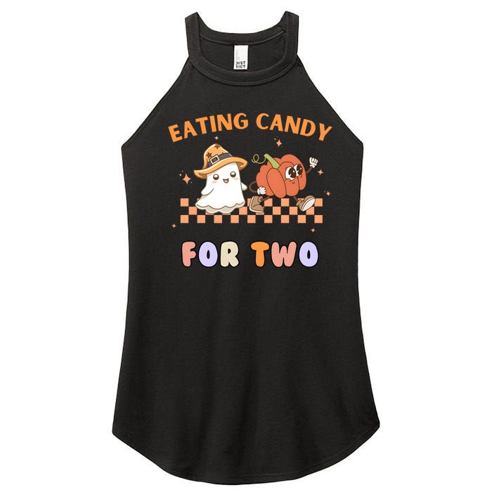 Eating Candy For Two Pregnant Halloween Women's Perfect Tri Rocker Tank