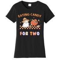 Eating Candy For Two Pregnant Halloween Women's T-Shirt