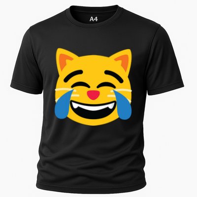 Emoticon Cat Face With Tears Of Joy Performance Shirt