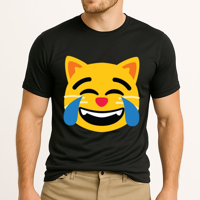 Emoticon Cat Face With Tears Of Joy Performance Shirt