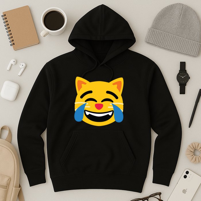 Emoticon Cat Face With Tears Of Joy Hoodie