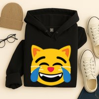 Emoticon Cat Face With Tears Of Joy Hoodie