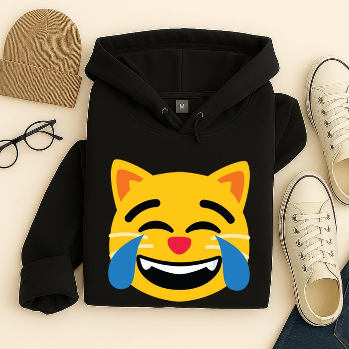 Emoticon Cat Face With Tears Of Joy Hoodie