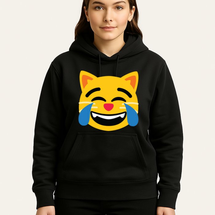 Emoticon Cat Face With Tears Of Joy Hoodie