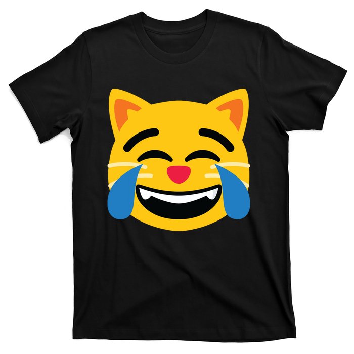 Emoticon Cat Face With Tears Of Joy T-Shirt