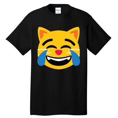 Emoticon Cat Face With Tears Of Joy Tall T-Shirt