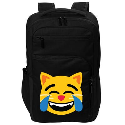 Emoticon Cat Face With Tears Of Joy Impact Tech Backpack