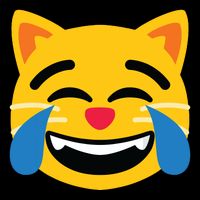 Emoticon Cat Face With Tears Of Joy 7-Panel Snapback Hat