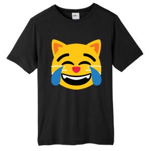 Emoticon Cat Face With Tears Of Joy Tall Fusion ChromaSoft Performance T-Shirt