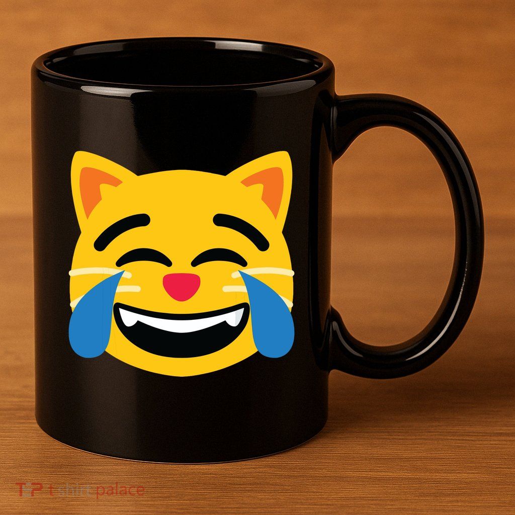 Emoticon Cat Face With Tears Of Joy 11oz C Handle Ceramic Mug