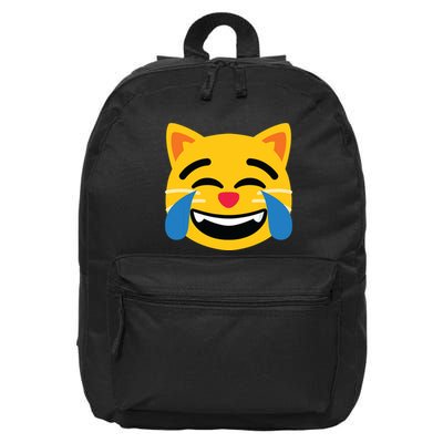 Emoticon Cat Face With Tears Of Joy 16 in Basic Backpack