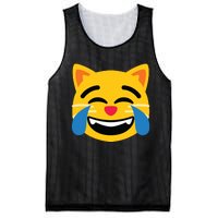 Emoticon Cat Face With Tears Of Joy Mesh Reversible Basketball Jersey Tank