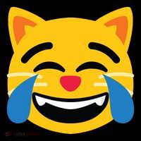 Emoticon Cat Face With Tears Of Joy Poster