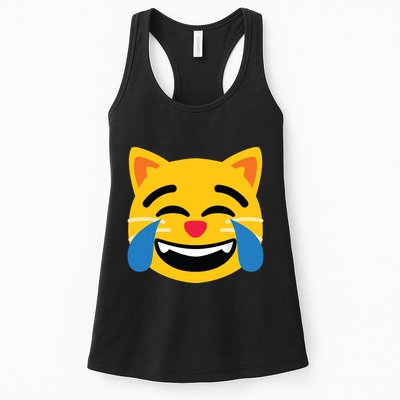 Emoticon Cat Face With Tears Of Joy Womens Tank Top