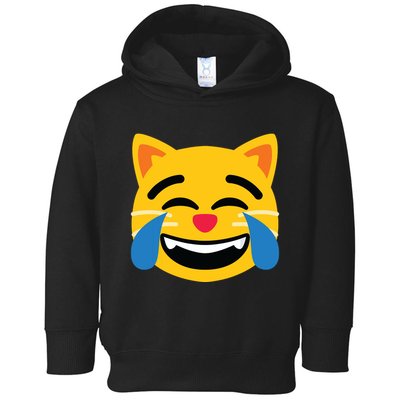 Emoticon Cat Face With Tears Of Joy Toddler Hoodie