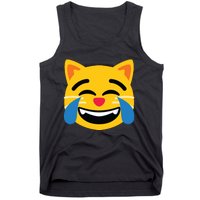 Emoticon Cat Face With Tears Of Joy Tank Top