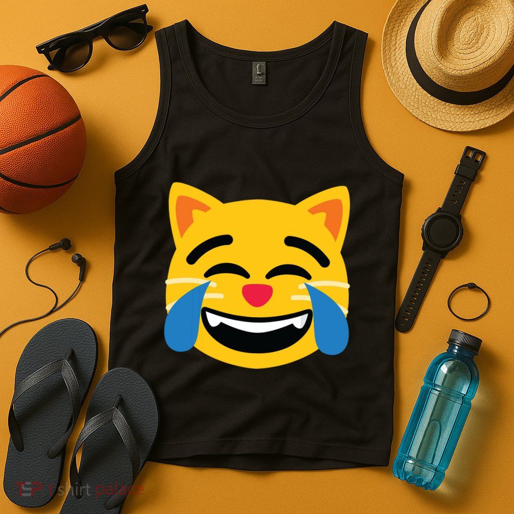 Emoticon Cat Face With Tears Of Joy Tank Top