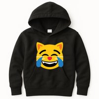 Emoticon Cat Face With Tears Of Joy Kids Hoodie